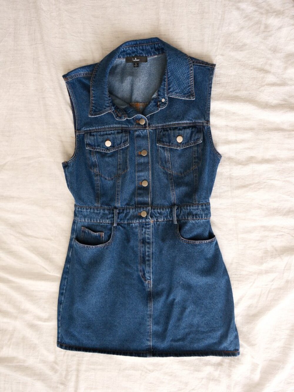 Lulus Ready to Charm Medium Wash Denim Mini Dress